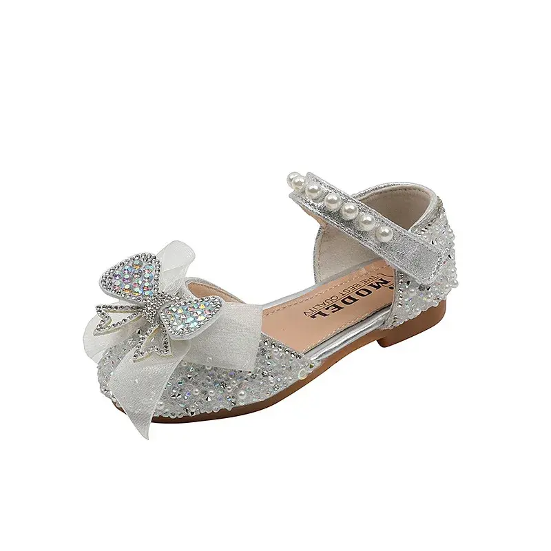 Black Pink Silver Children Shoes Girls Princess Shoes Fashion Girls Sandals Kids Designer Shoes Summer New Girls Sandals I06265