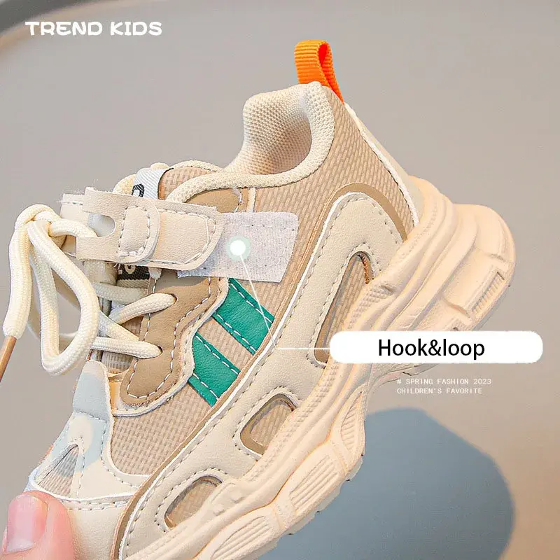 Stripes Printed Sneakers for Children Sports Shoes Comfortable Running Shoes Outdoor Boys Girls Leisure School Shoes Kids I06013