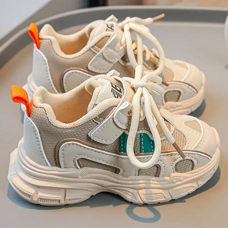 Stripes Printed Sneakers for Children Sports Shoes Comfortable Running Shoes Outdoor Boys Girls Leisure School Shoes Kids I06013