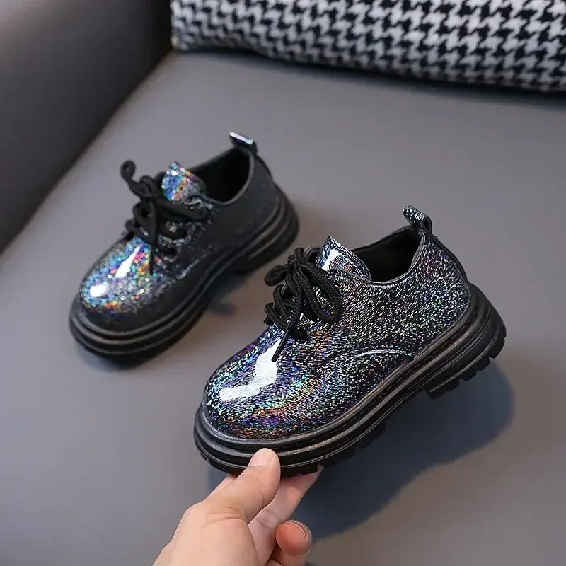 Clear Vamp Baby Girl Dance Shoes Gracefully Sparkly Glitter Little Girls Runway Performance Shoe New Birthday Party Shoes I05053