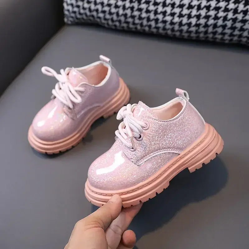 Clear Vamp Baby Girl Dance Shoes Gracefully Sparkly Glitter Little Girls Runway Performance Shoe New Birthday Party Shoes I05053