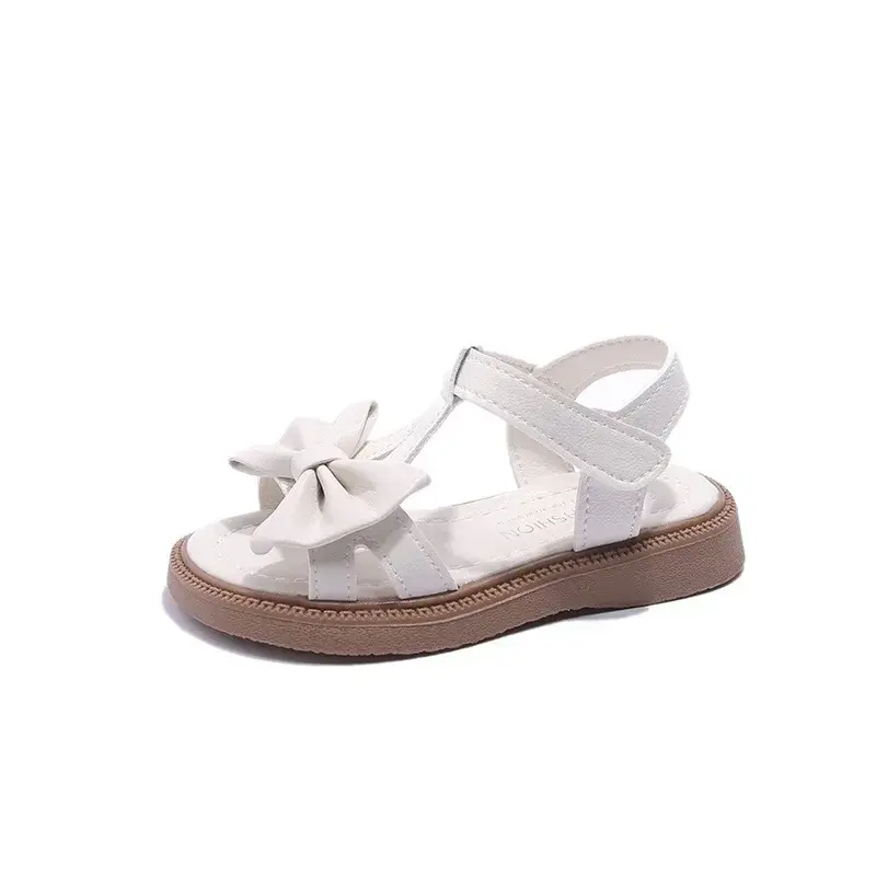 Summer Sandals Bow Children Shoes Girls Sandals Baby Birthday Party Princess Soft Beach Sandal Girl Solid Platform Shoes I04193