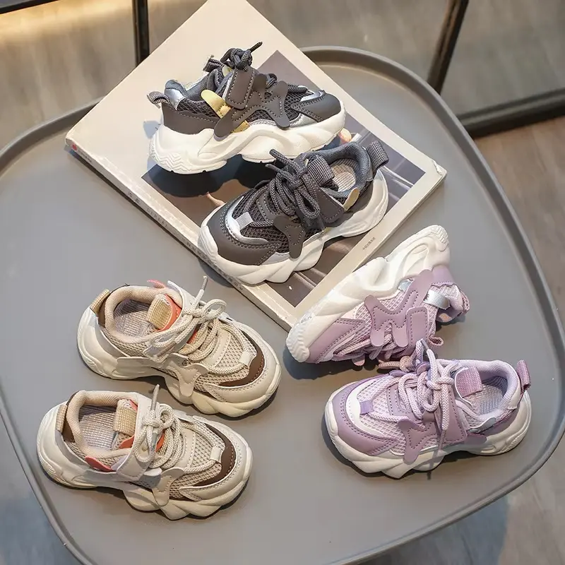 Little Kids Shoes Boys Girls Mesh Fabric Sports Shoes Casual Breathable Baby Sneakers Fashion Patchwork Children Shoes I02241