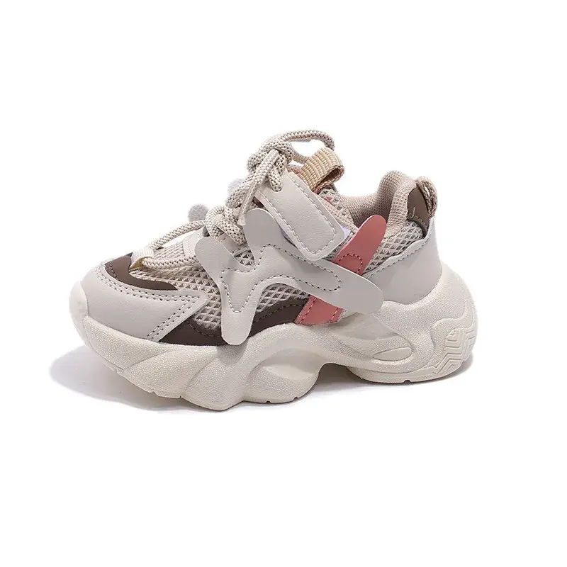 Little Kids Shoes Boys Girls Mesh Fabric Sports Shoes Casual Breathable Baby Sneakers Fashion Patchwork Children Shoes I02241