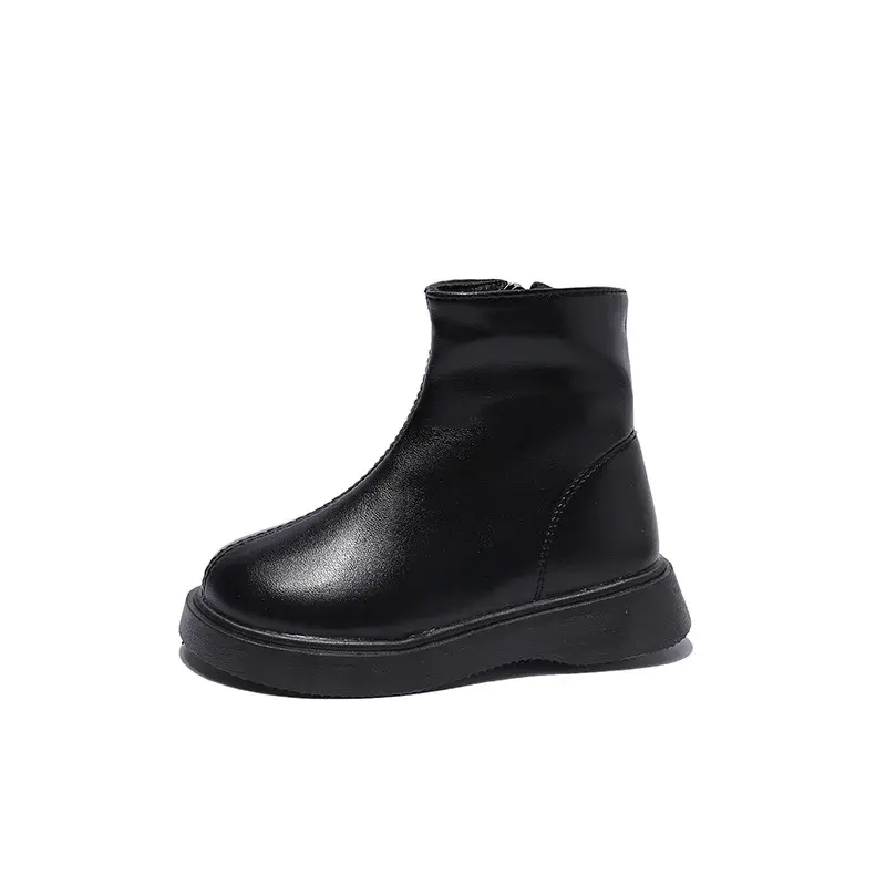 Retro High top Children Shoes Girls Fall Boots Brand Designer Sewing Kids Girl Short Boots Student School Shoes Vintage F08311