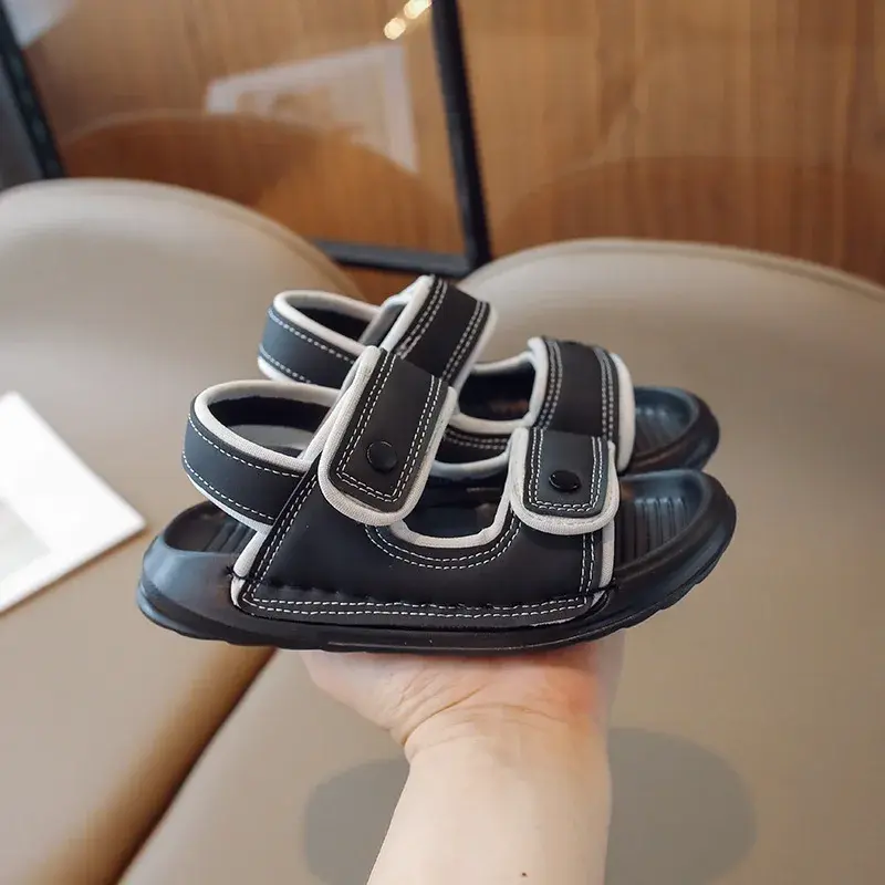 2025 Summer New Children's Sandals Baby Shoes Kids Boy Beach Shoes Soft Bottom Non-slip Boys Sports Sandals Leisure 27-36 I03181