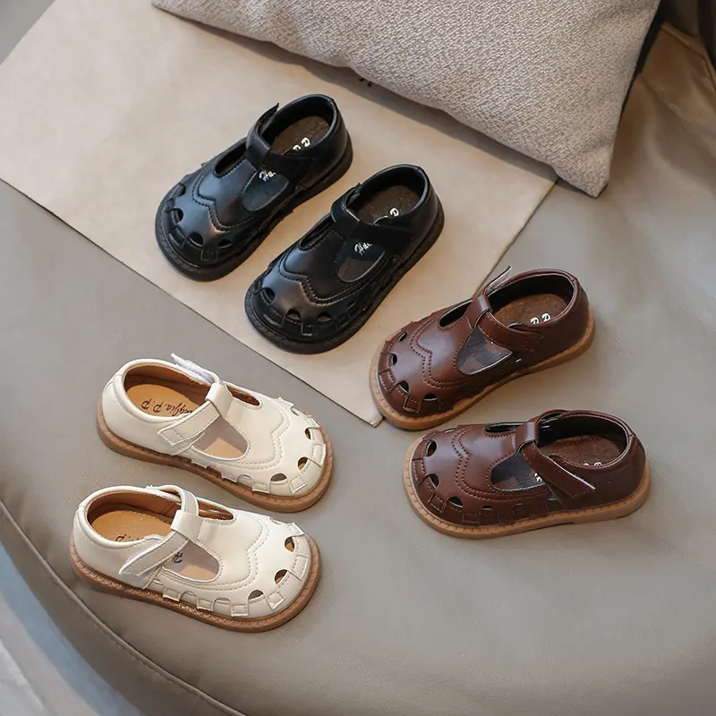 Children Platform Sandals 2024 New Summer Cover Toe Sandal for Kids Cut-outs Boys Girls Fresh Sneaker Holiday Beach Shoes H04151
