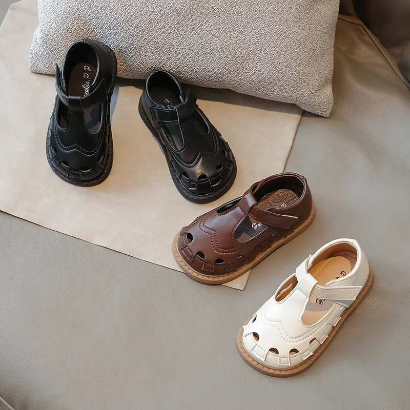 Children Platform Sandals 2024 New Summer Cover Toe Sandal for Kids Cut-outs Boys Girls Fresh Sneaker Holiday Beach Shoes H04151
