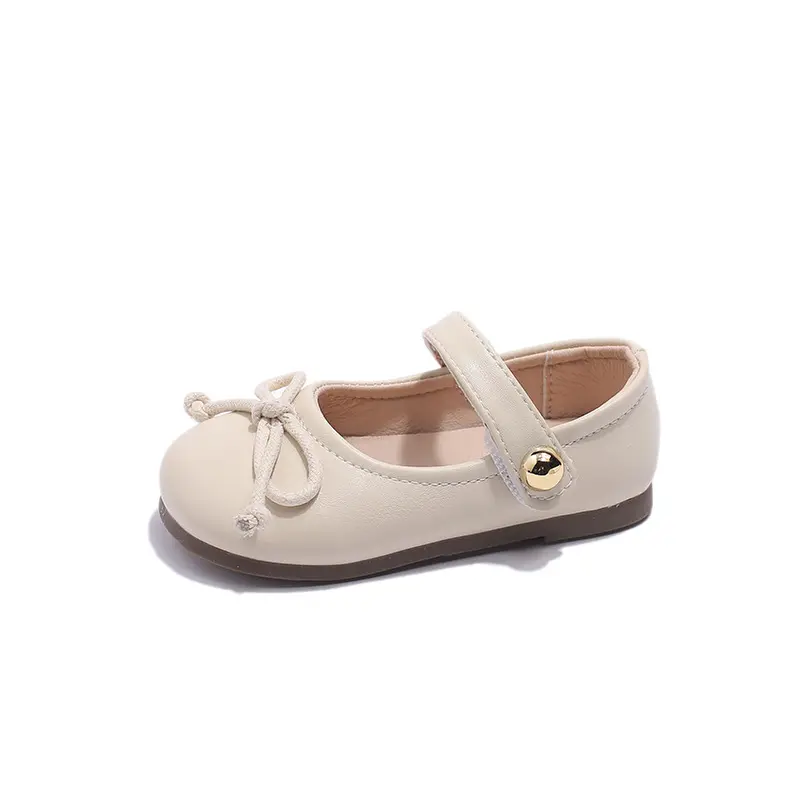 Fashion Spring Bowtie New Children Single Party Shoes Girls' Leather Shoes Soft Sole Wedding Children's Princess Shoe Kid I07245