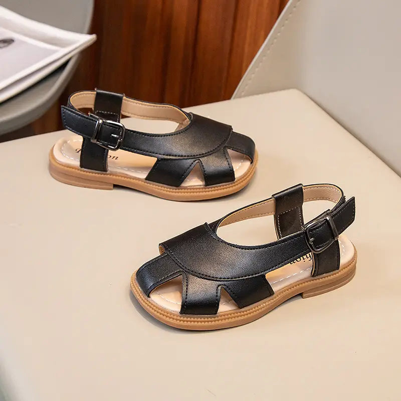 Children Sandals 2024 Summer New Wedges Brand Designer Boys Beach Shoes Fashion Hollow Out Baby Girl Sandal School Shoe G05212