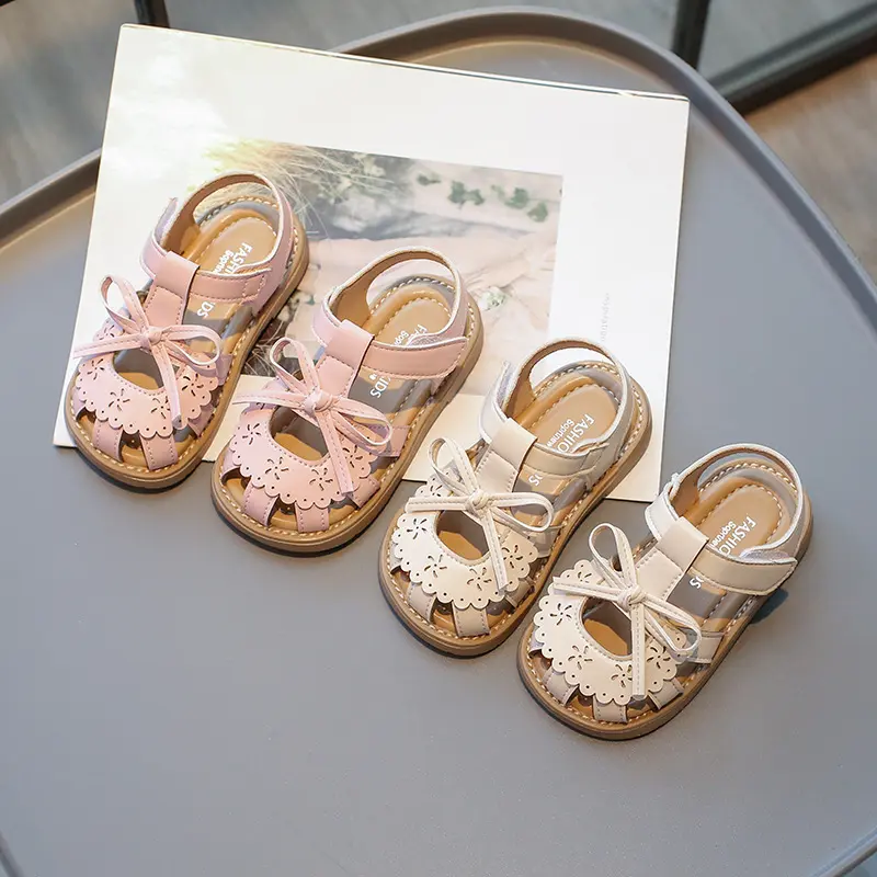 Baby Girls Sandals Summer Floral Princess Shoes Anti Slip Soft Sole Cut-Outs Child Casual Sandal Toddler Kids Beach Shoes H03273
