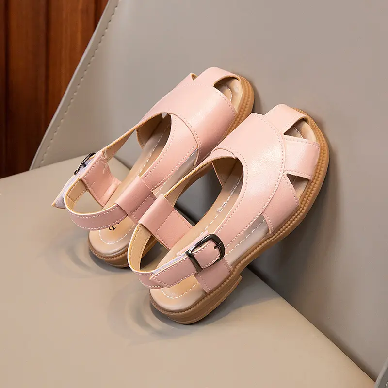 Children Sandals 2024 Summer New Wedges Brand Designer Boys Beach Shoes Fashion Hollow Out Baby Girl Sandal School Shoe G05212