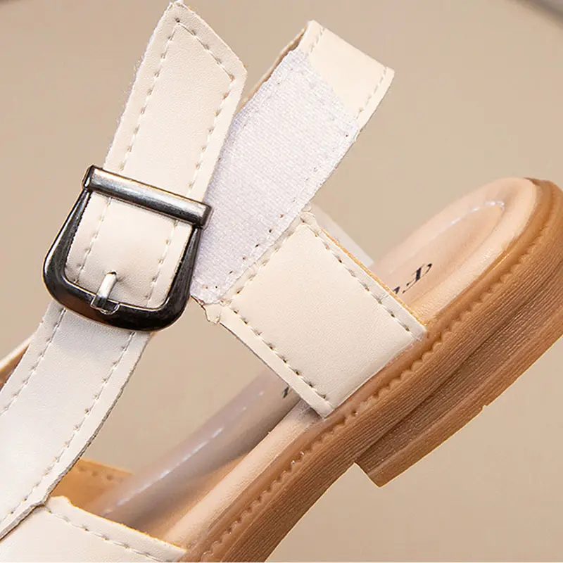 Children Sandals 2024 Summer New Wedges Brand Designer Boys Beach Shoes Fashion Hollow Out Baby Girl Sandal School Shoe G05212