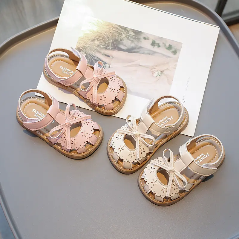 Baby Girls Sandals Summer Floral Princess Shoes Anti Slip Soft Sole Cut-Outs Child Casual Sandal Toddler Kids Beach Shoes H03273