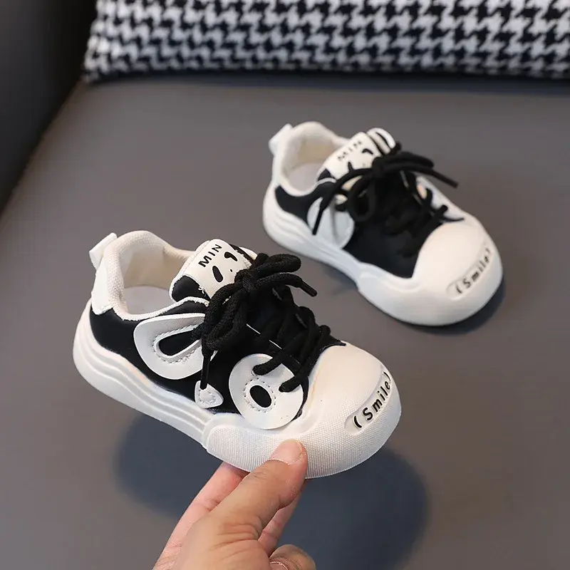 Cute Cartoon Panda Leisure Little Children Shoes for Girls Boys School Shoes Kids Outdoor Sneaker Casual Traveling Shoes G08024