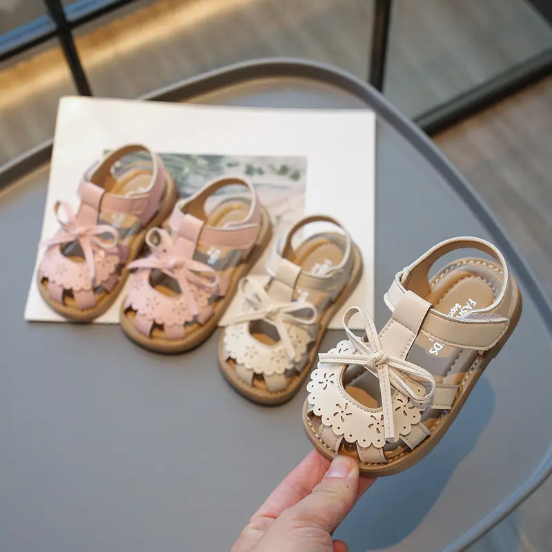 Baby Girls Sandals Summer Floral Princess Shoes Anti Slip Soft Sole Cut-Outs Child Casual Sandal Toddler Kids Beach Shoes H03273