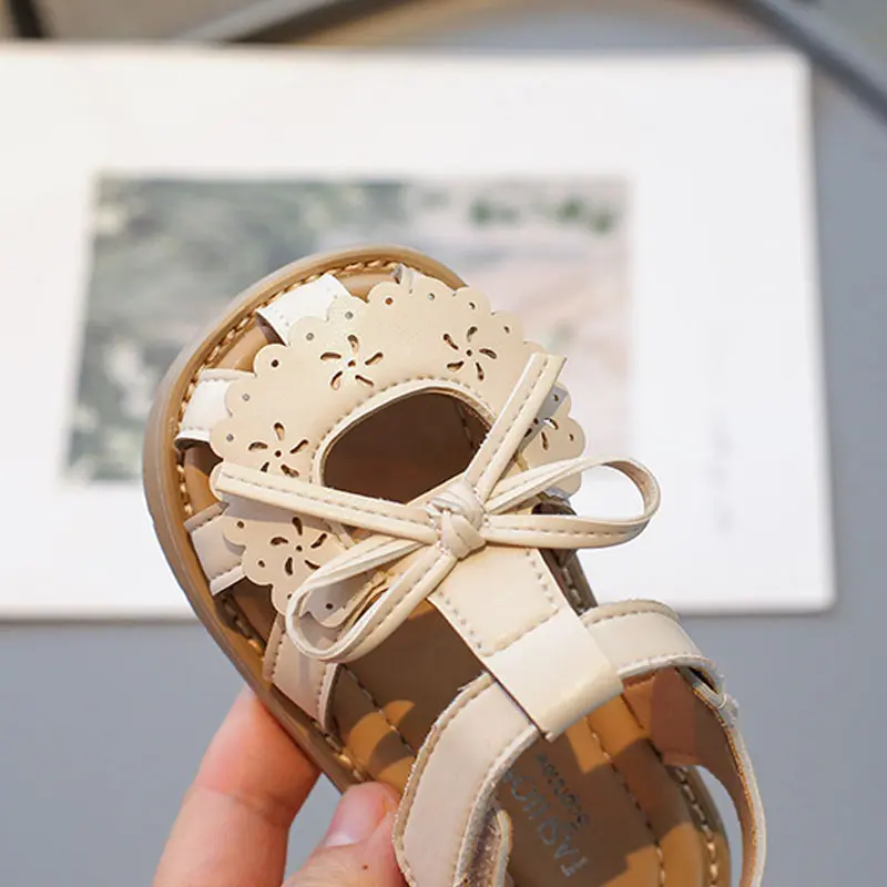 Baby Girls Sandals Summer Floral Princess Shoes Anti Slip Soft Sole Cut-Outs Child Casual Sandal Toddler Kids Beach Shoes H03273