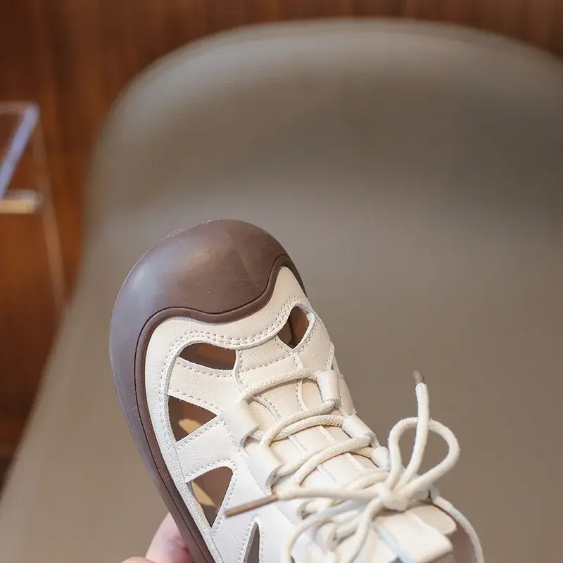 Kids Gladiator Sandals Summer New Boy's Hollow High Top Shoes 1-7 Year New Comfortable Sandals for Girl Baby Casual Shoes I01092