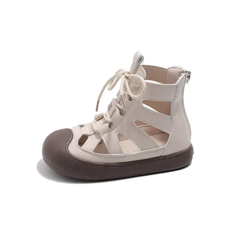 Kids Gladiator Sandals Summer New Boy's Hollow High Top Shoes 1-7 Year New Comfortable Sandals for Girl Baby Casual Shoes I01092