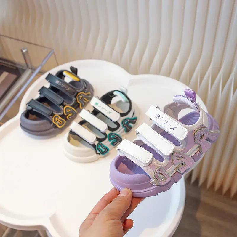 Children Sandals Summer Leisure Beach Holiday Sandals Boy Shoes 2025 New Outdoor Comfortable Casual Sandals Girl Sneakers I06176