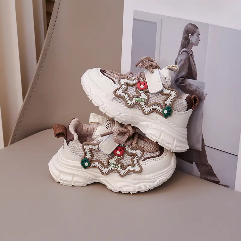 Cute Bear Pattern tenis Shoes for Children Anti-sultry Spring Summer Toddler Boy Sneakers School Girls Training Shoes New I070