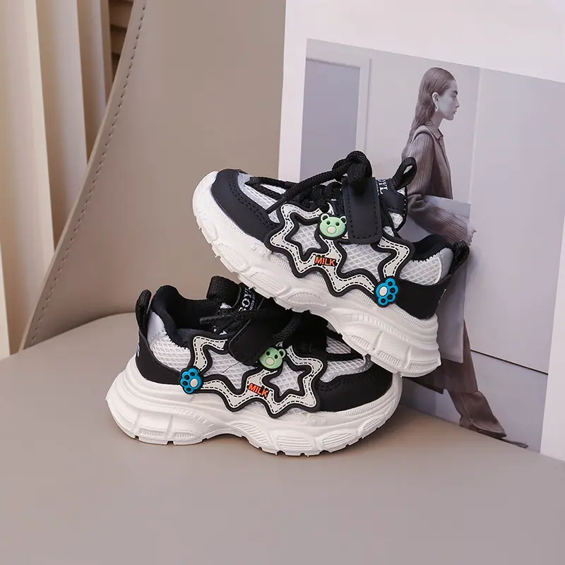 Cute Bear Pattern tenis Shoes for Children Anti-sultry Spring Summer Toddler Boy Sneakers School Girls Training Shoes New I070