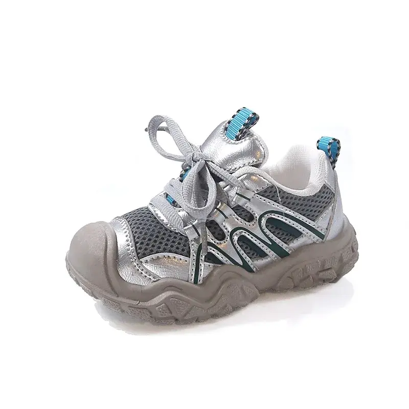 2024 Spring Baby Girl Boy Toddler tennis shoes Casual Sports Shoes Soft Bottom Comfortable Kids Sneakers Black Pink Gray H09273