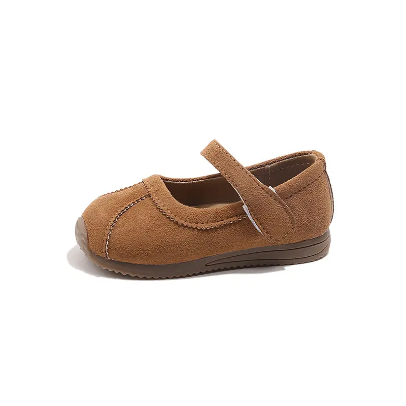 French Style Leisure Suede Leather Shoes Girls 2025 Spring Autumn City-friendly Children's Shoes Soft Sole Kids Sneakers I05104