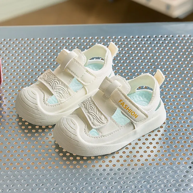 Summer Baby Sandals Toe-protection Beige Boy Beach Shoes Pink Kids Girl Sport Sandals Soft Bottom Toddler Shoes Sandalias I06124