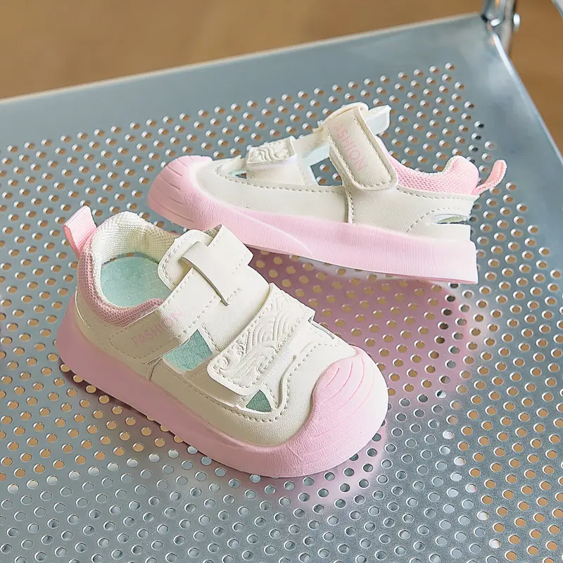 Summer Baby Sandals Toe-protection Beige Boy Beach Shoes Pink Kids Girl Sport Sandals Soft Bottom Toddler Shoes Sandalias I06124