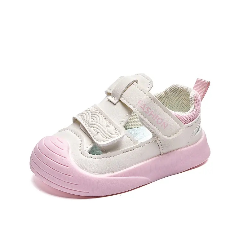 Summer Baby Sandals Toe-protection Beige Boy Beach Shoes Pink Kids Girl Sport Sandals Soft Bottom Toddler Shoes Sandalias I06124