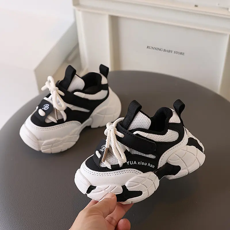 New Boy Fashion Sneaker Spring Mesh Breathable Platform Running Shoes Tennis Shoe High Quality Non Slip Sport Shoes Girls I01125