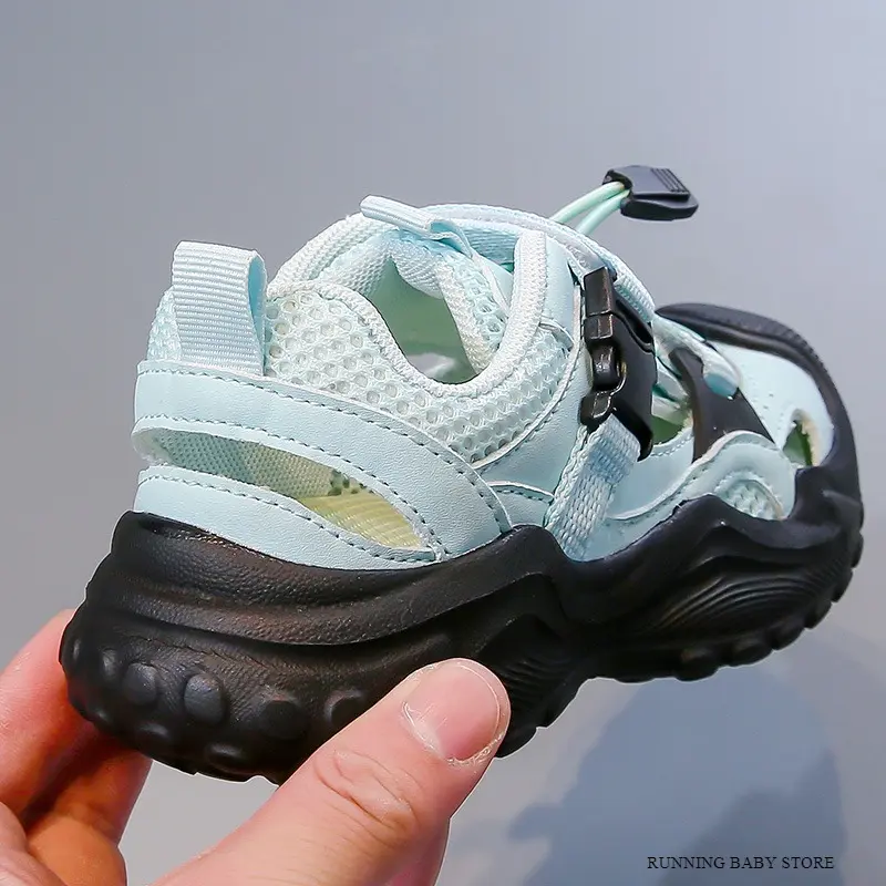 Well-ventilated Cut-Outs Summer Basketball Shoes for Kids Boy Comfortable Arch Support Teenage Hiking Shoes Girl Sneakers I06032