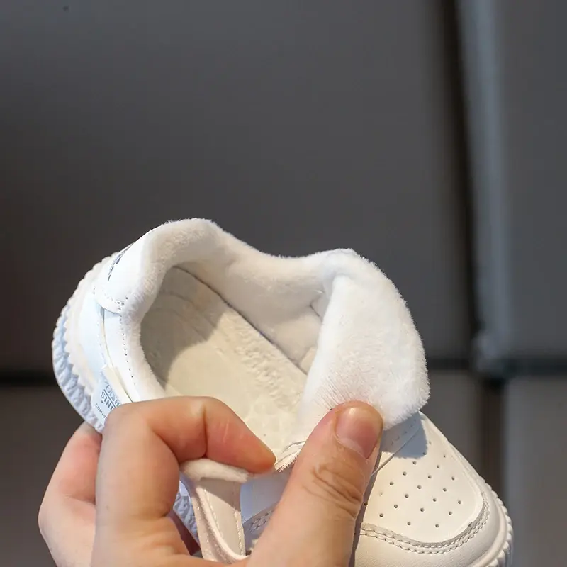 New Fashion Winter Children Casual Cotton Shoes Comfortable Non-slip Flat Casual Shoes Outdoor Plush Warm Student Sneaker H11122
