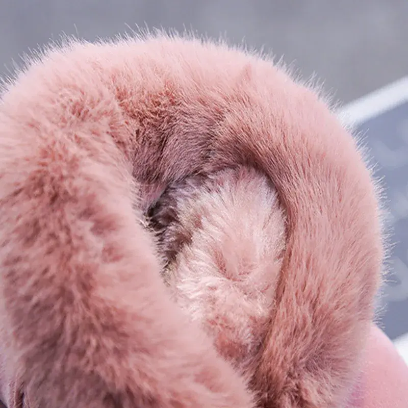 2025 Latest Anti-skid Kids Snow Boots Super Thick Plush Children Winter Boots Fashion Ankle Strape Platform Shoes Child I07119