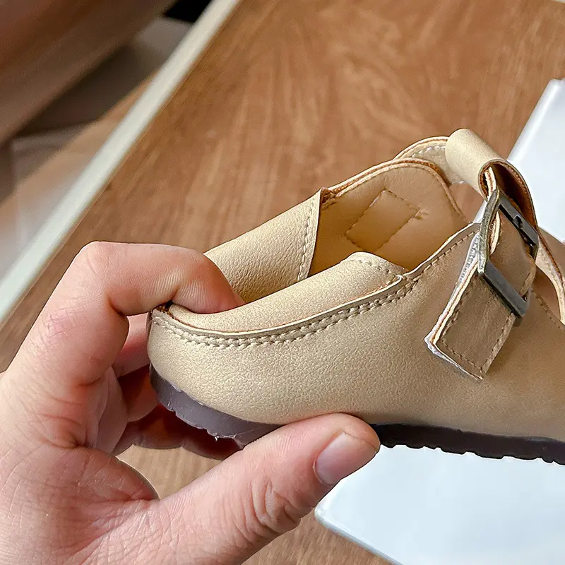 2025 Elegant Girl Princess Shoes New Kids Soft PU Leather Shoes Spring Autumn Children's Fashion Causal Solid Shoes Girls I01204