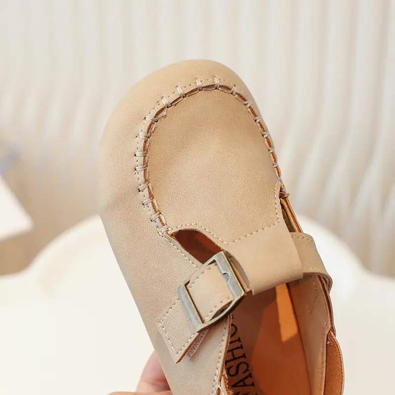 2025 Elegant Girl Princess Shoes New Kids Soft PU Leather Shoes Spring Autumn Children's Fashion Causal Solid Shoes Girls I01204