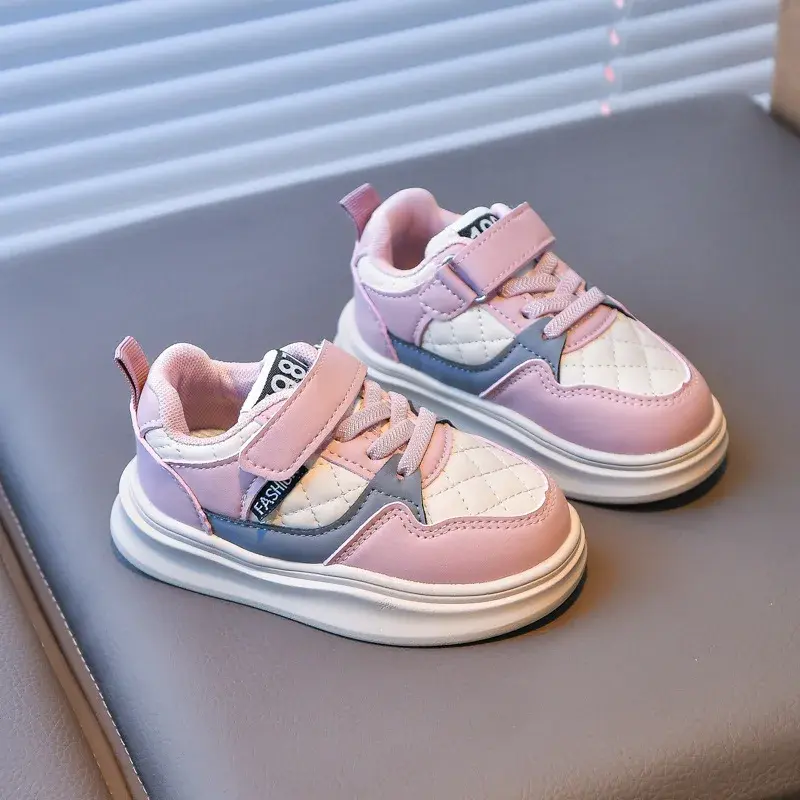 Children's Sneakers Boys PU Leather Causal Kid Running Walking Shoes Girls Spring Autumn Outdoor Footwear Anti-slip Shoes I01152
