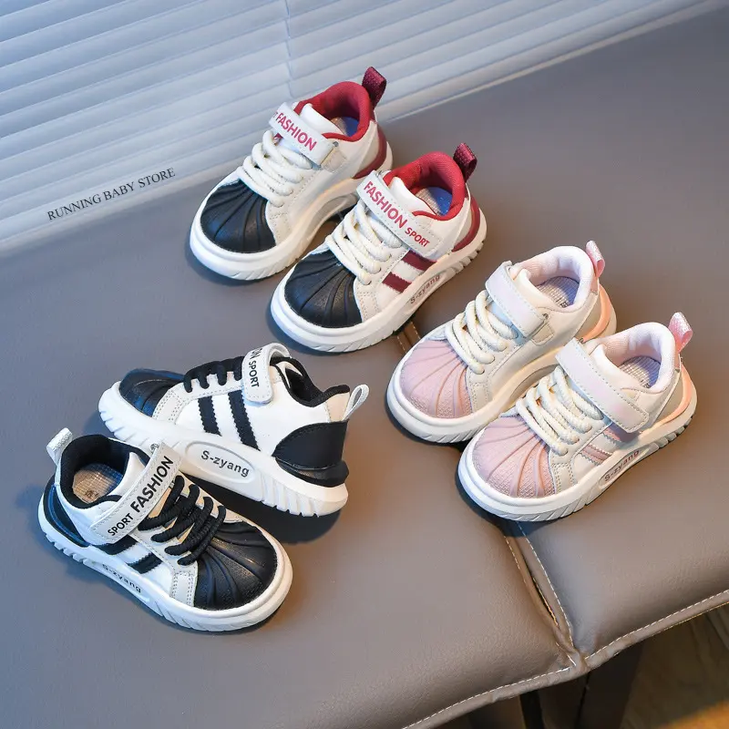 2025 Spring Autumn Children Sports Shoes Girl Comfortable City-friendly Roaming Shoes for Kids Boy Nice Stripes Sneakers H12132
