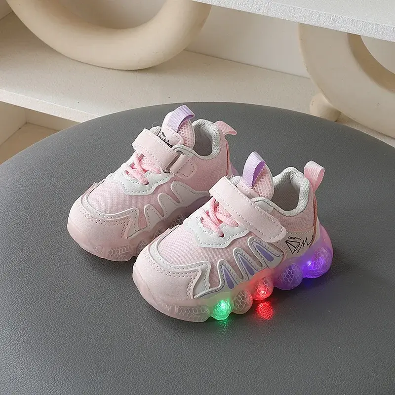 1-6 Years Children Glowing Sneakers Kids Luminous Sneakers Boy Girl LED Light Up Sneaker New Toddler Outdoor Casual Shoes H08153