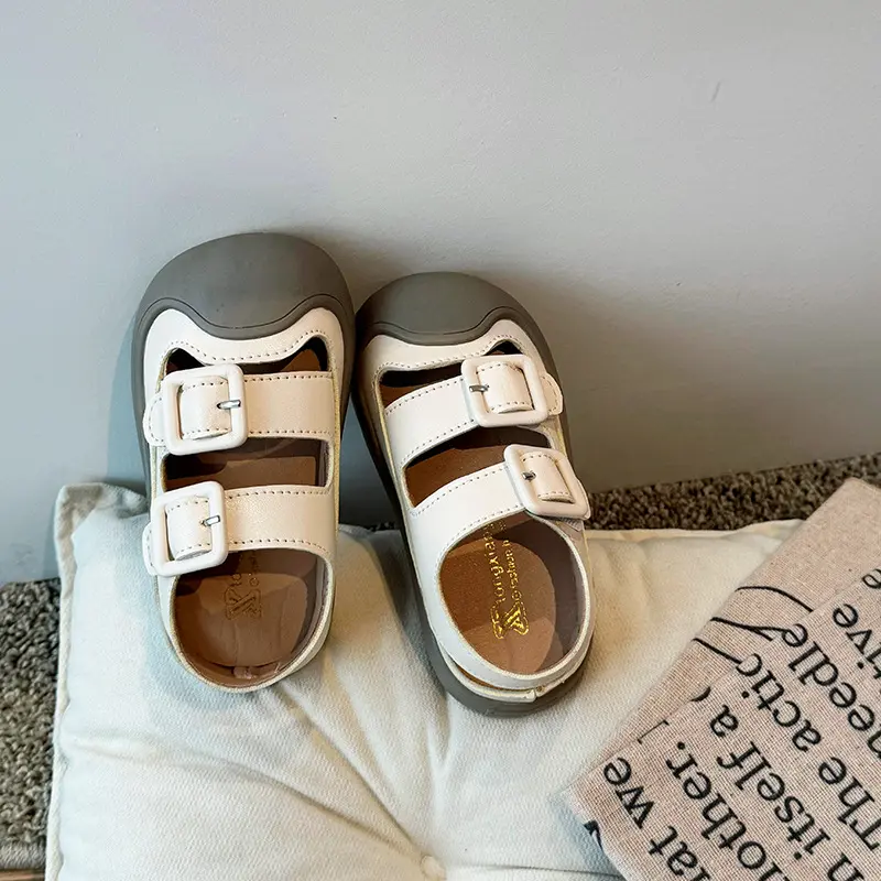 New Summer Baby Sandals for Girls Boys Soft Bottom Hollow Children Shoes Fashion Little Kids Beach Sandals Cover Toe Shoe I05206