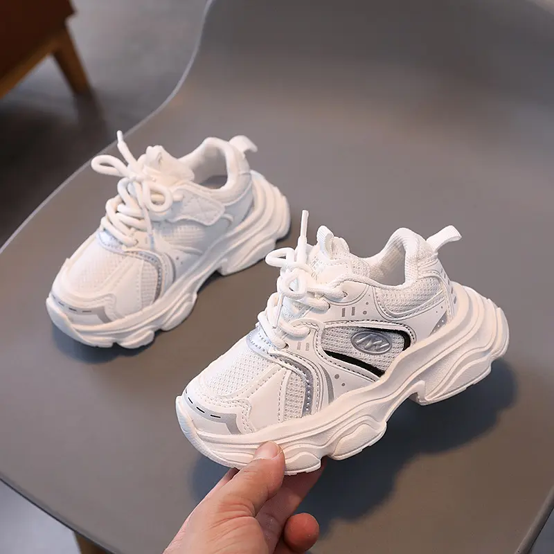Child Fashion Sport Shoes Comfort All Season Fashion Breathable Kids Boys Net Shoes Girls Sneakers PE Class Running Shoes H07316