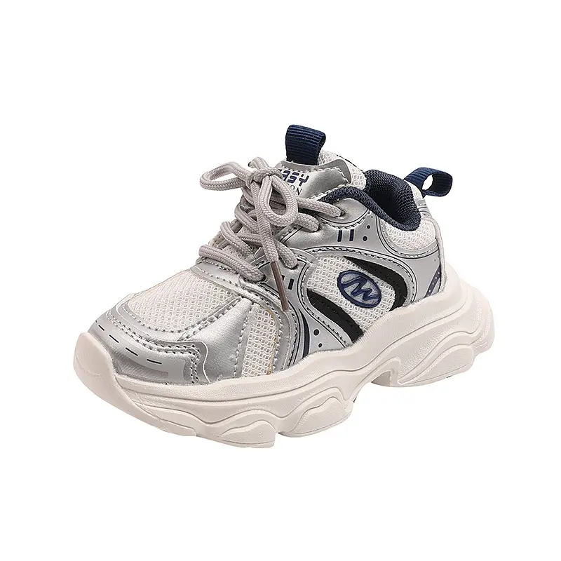 Child Fashion Sport Shoes Comfort All Season Fashion Breathable Kids Boys Net Shoes Girls Sneakers PE Class Running Shoes H07316