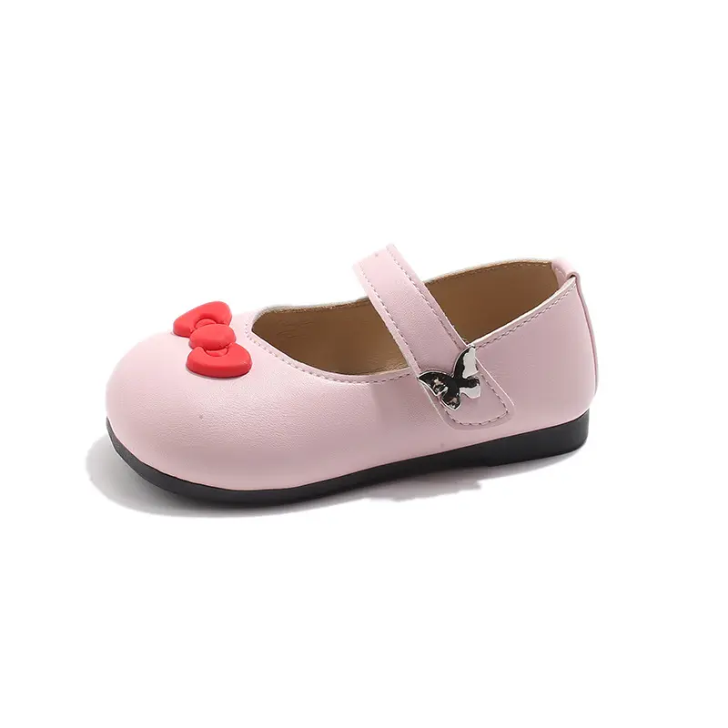 Size 21-30 Girls Leather Shoe Spring Autumn Kids Dress Shoes for Girl Performance Wedding Children Shoes School Mary Jane I03166