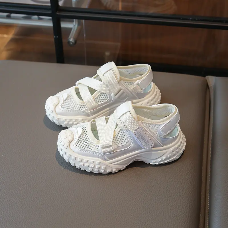 Un-stuffy Summer Sneakers for Children New Arrival Non-slip Boy's Mesh Beach Shoes Hot Fashion Girls Sprots Shoes Sandals I05287