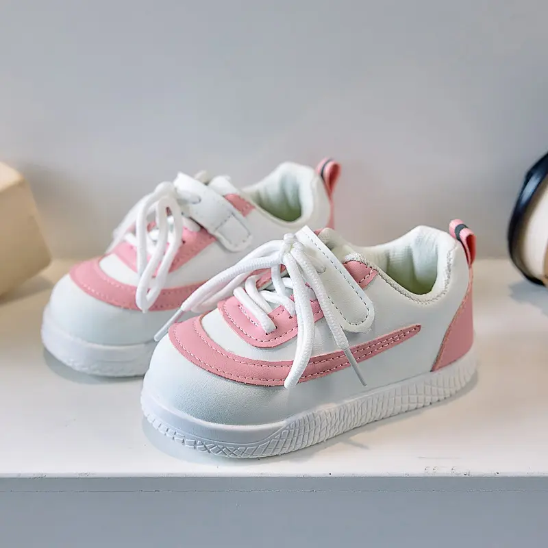 New Arrival Stripes Children Casual Running Shoes for Girls Boy Flat Heel Breathable Trend Sneakers Spring Fall Anti-skid I07189