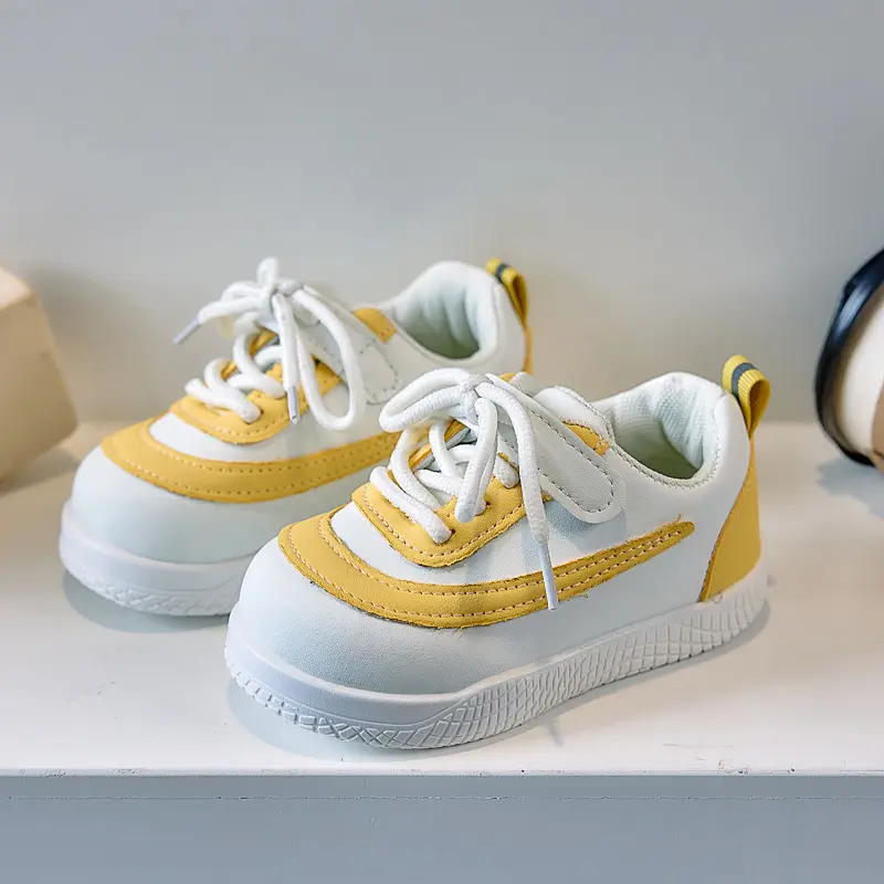 New Arrival Stripes Children Casual Running Shoes for Girls Boy Flat Heel Breathable Trend Sneakers Spring Fall Anti-skid I07189