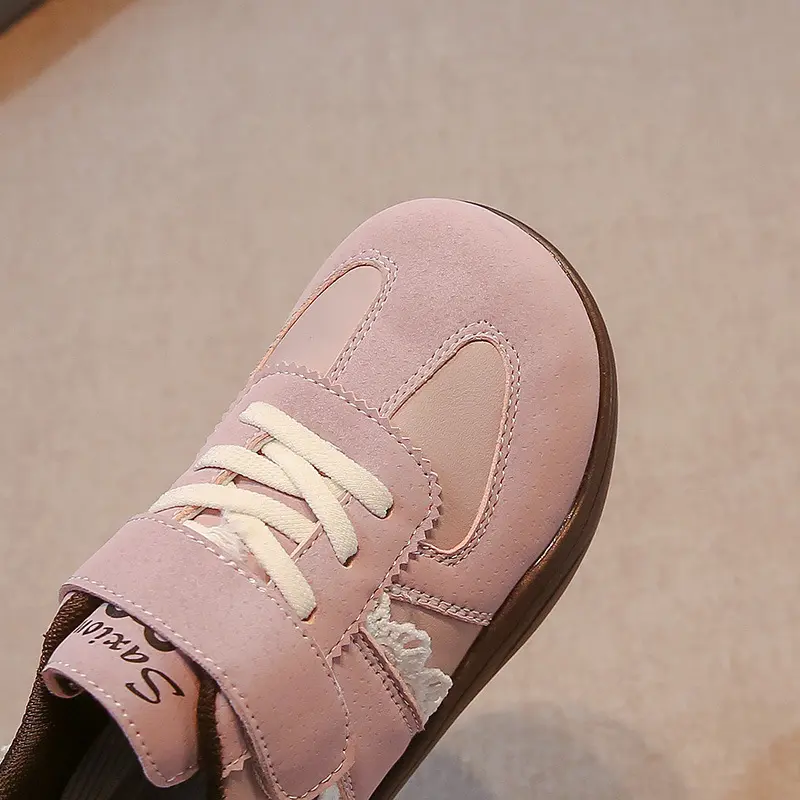 Daily Kids Casual Shoes Comfort Anti Collision Training Shoes Girl Sneakers High Quality Flowers Bordered Walking Shoes I02146