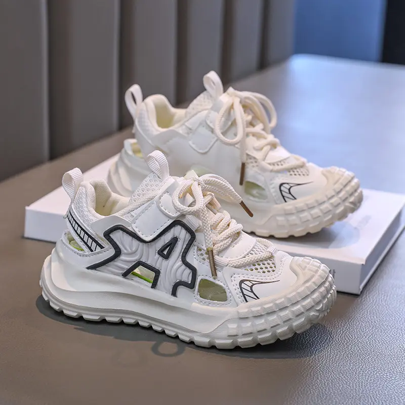 2025 Running Shoes for Children Summer Breathable Mesh Running Shoes Outdoor Cushioning Comfortable Jogging Shoes Child I06212