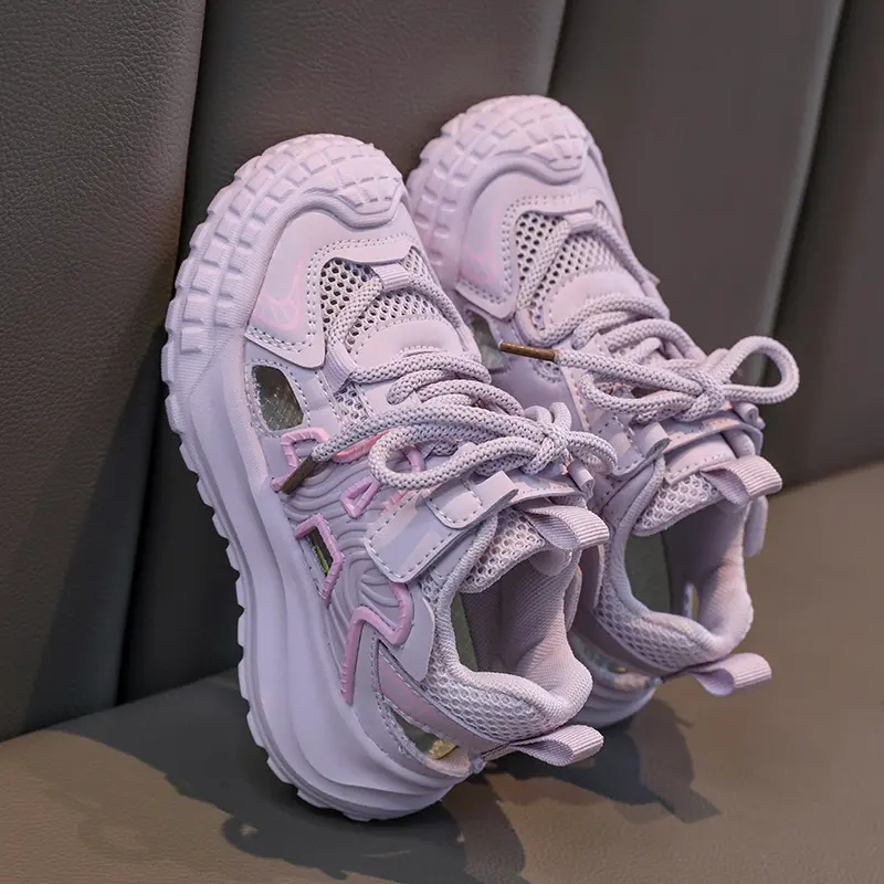2025 Running Shoes for Children Summer Breathable Mesh Running Shoes Outdoor Cushioning Comfortable Jogging Shoes Child I06212